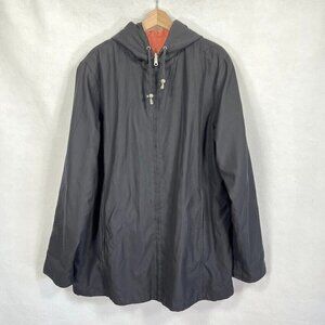Macintosh New England Reversible Jacket With Hood Black And Coral XL
